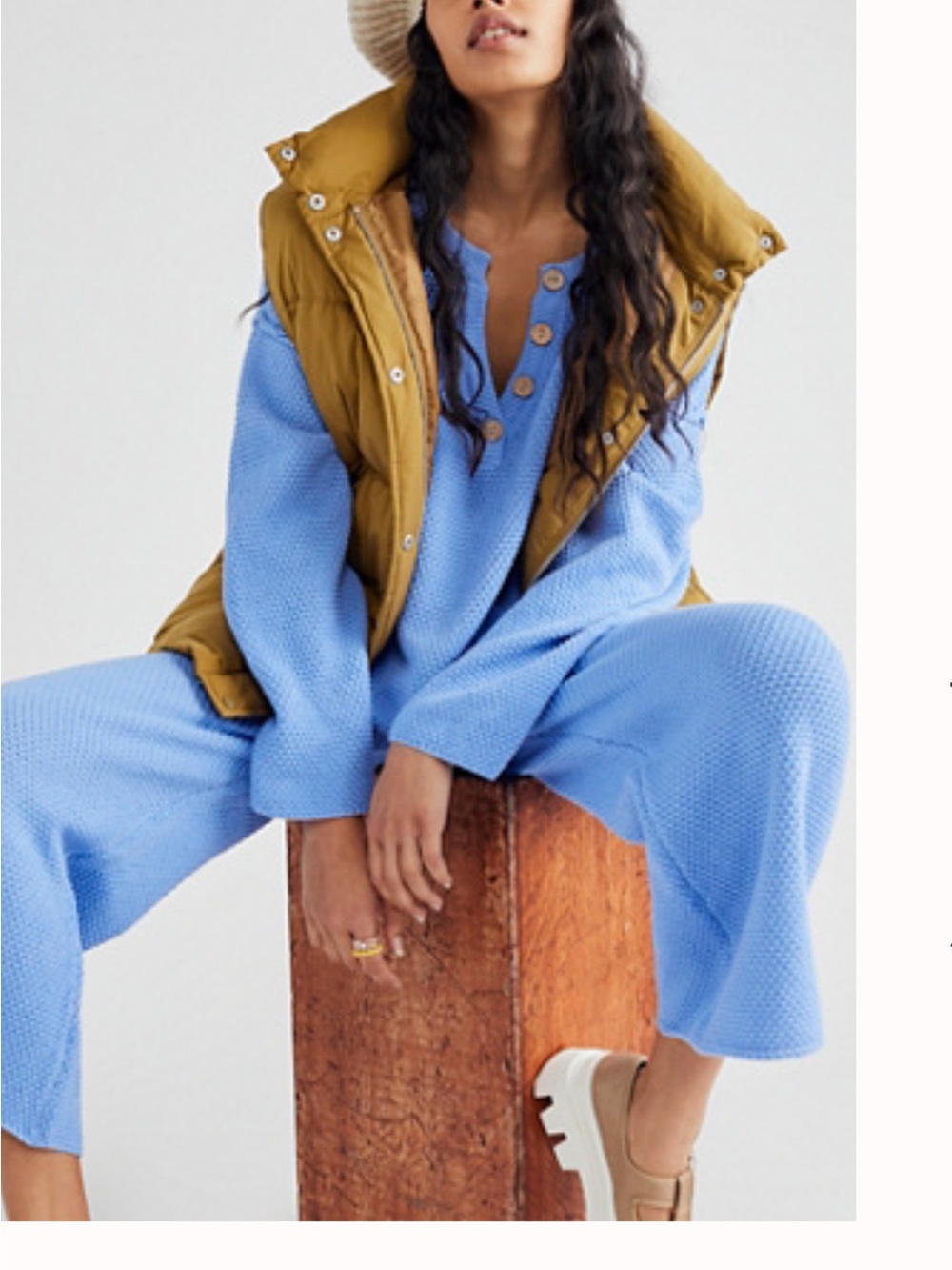 Hailee Sweater Set free people vista blue knit set